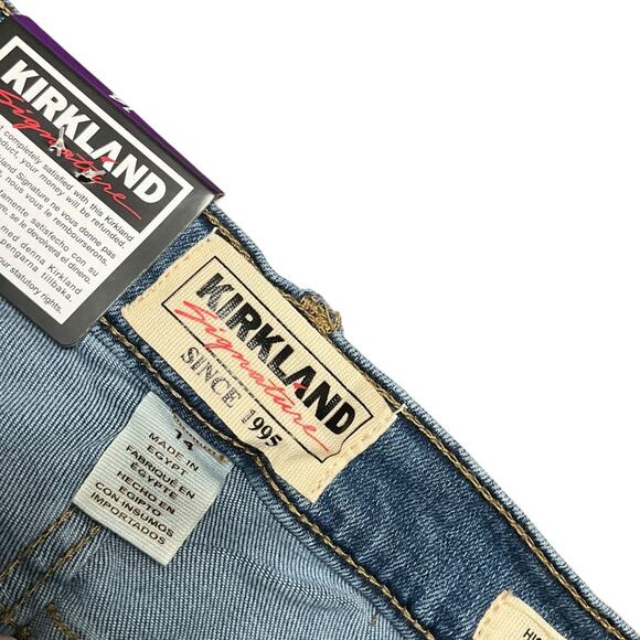 Kirkland Signature Women's Jeans Stretch 2 PAIRS Light & Blue Size 14 NWT - Picture 9 of 14